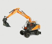 UH8134_Universal_Hobbies_ DOOSAN_DX160W_WHEELED_EXCAVATOR_WITH_TILTING_AND_CLAMSH_1